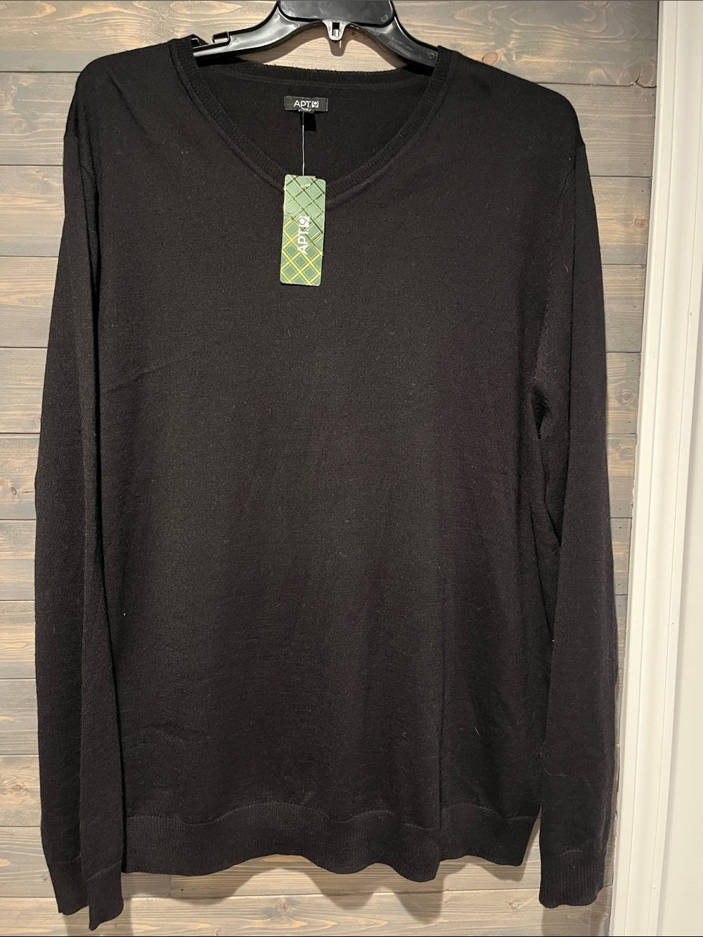 NWT Apt. 9 Men’s Black V-Neck Sweater Pullover 3X